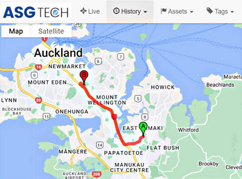 ASG Tech Tag GPS Map